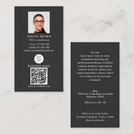 Tarjeta De Visita Código QR profesional Fotografía de logotipo simpl