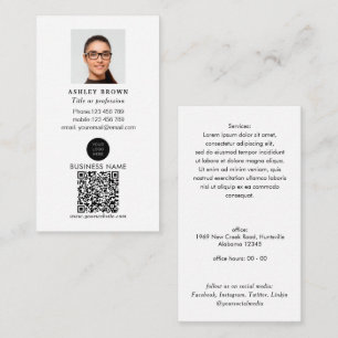 Tarjeta De Visita Código QR profesional Fotografía inmobiliaria si