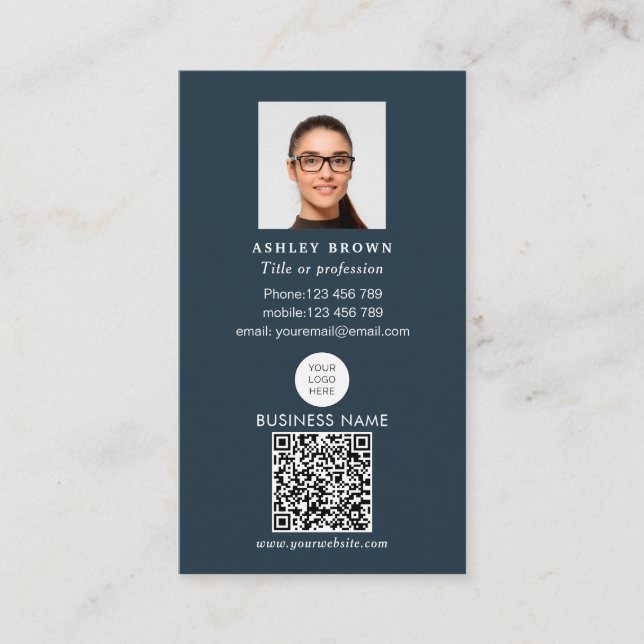 Tarjeta De Visita Código QR profesional Fotografía inmobiliaria simp (Anverso)