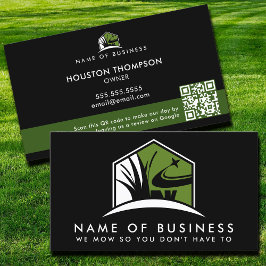 Tarjeta De Visita Código QR Profesional Jardín Cuidados Paisajero