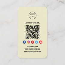 Código Qr profesional Medios sociales Conectarse c