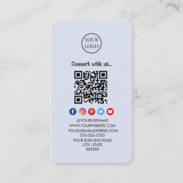 Tarjeta De Visita Código Qr profesional Medios sociales Conectarse c