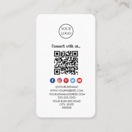 Tarjeta De Visita Código Qr profesional Medios sociales Conectarse c