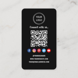 Tarjeta De Visita Código Qr profesional Medios sociales Conectarse c