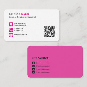 Tarjeta De Visita Código QR profesional medios sociales empresas ros