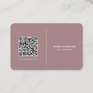 Tarjeta De Visita Código QR profesional minimalista medios sociales 