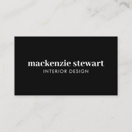 Tarjeta De Visita Código QR profesional moderno negrita negra