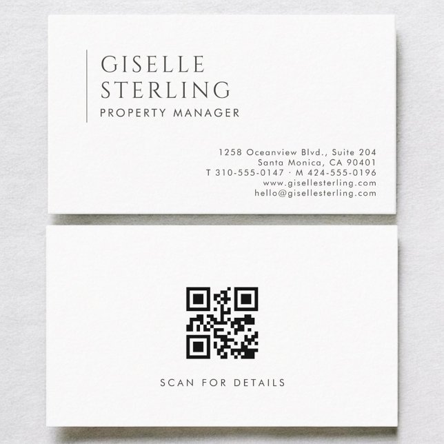 Tarjeta De Visita Código QR profesional moderno para administradores (Subido por el creador)