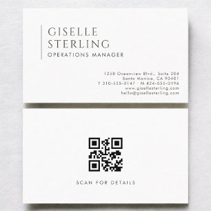 Tarjeta De Visita Código QR profesional moderno para gerentes de ope
