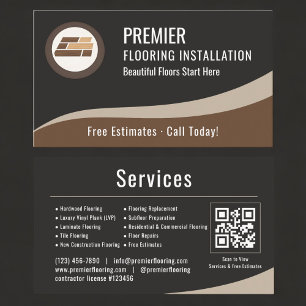 Tarjeta De Visita Código QR profesional para pisos 