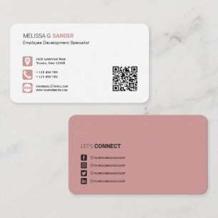 Tarjeta De Visita Código QR profesional red social de medios Busin
