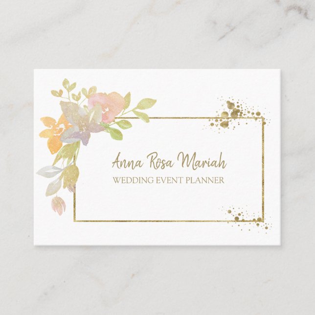 Tarjeta De Visita *~* CÓDIGO QR - Purpurina Pastel Elegante (Anverso)