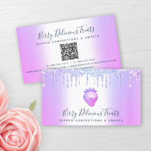 Código QR Purpurina púrpura Fresa cocinero de conf