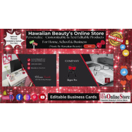 Tarjeta De Visita Código QR SEO elegante de oficina femenino rojo ne