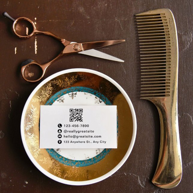 Tarjeta De Visita Código QR simple (Subido por el creador)