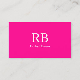 Tarjeta De Visita Código QR simple de rosa caliente