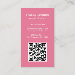 Tarjeta De Visita Código QR simple moderno