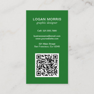 Tarjeta De Visita Código QR simple moderno
