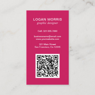Tarjeta De Visita Código QR simple moderno