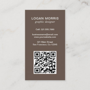 Tarjeta De Visita Código QR simple moderno