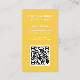 Tarjeta De Visita Código QR simple moderno