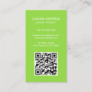 Tarjeta De Visita Código QR simple moderno