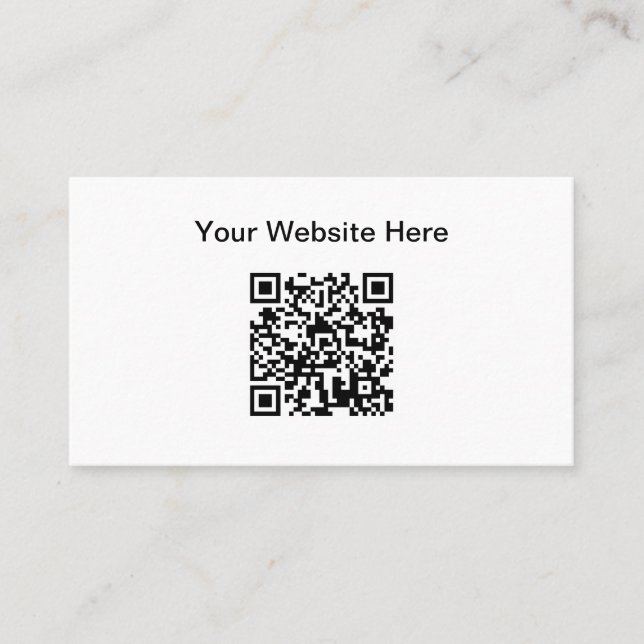 Tarjeta De Visita Código QR Simple Sitio Web Promocional (Anverso)