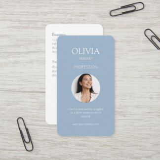 Tarjeta De Visita Código QR social blanco/azul turbio y blanco