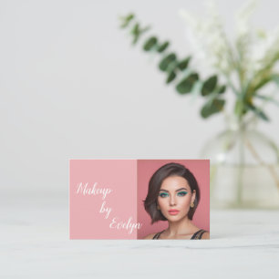 Tarjeta De Visita Código QR Social de Foto de Maquillaje de Escritur