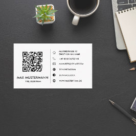 Tarjeta De Visita Código QR Visitenkarte Selbst Gestalten