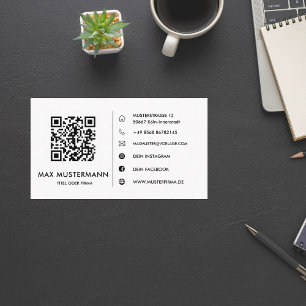 Tarjeta De Visita Código QR Visitenkarte Selbst Gestalten