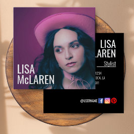 Tarjeta de visita - Código QR y foto profesional