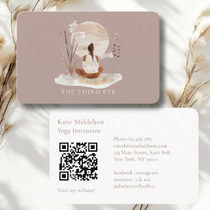 Tarjeta De Visita Código QR- Yoga Reiki Wellness