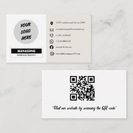 Tarjeta De Visita código URL de la empresa personalizado creativo