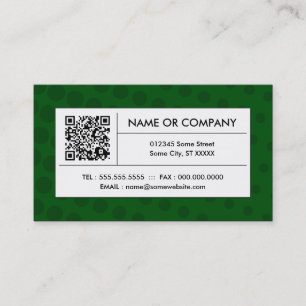 Tarjeta De Visita código verde del tono medio QR