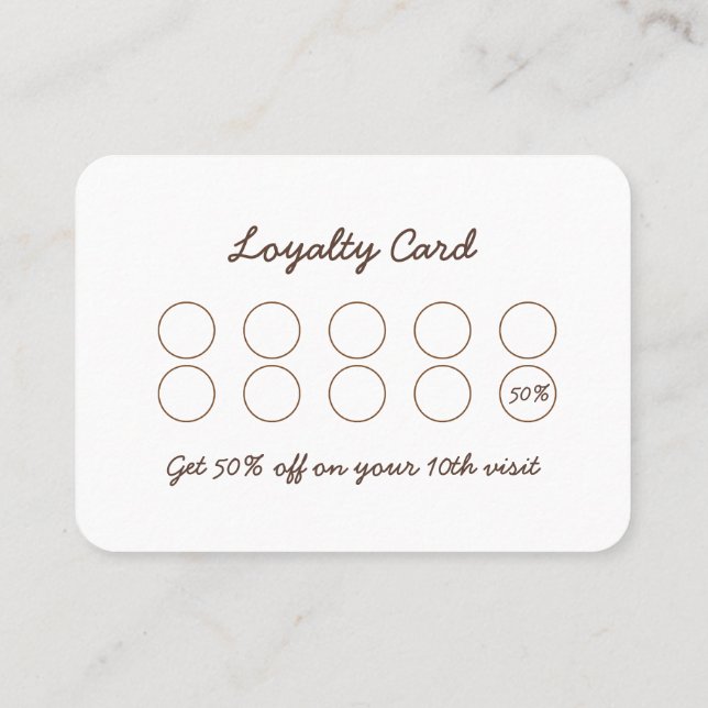 Tarjeta De Visita Coffee and Cake Business Loyalty Card (Reverso)