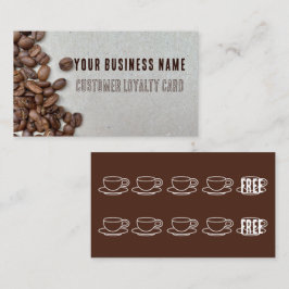 Tarjeta De Visita Coffee Bean Customer Loyalty Business Card