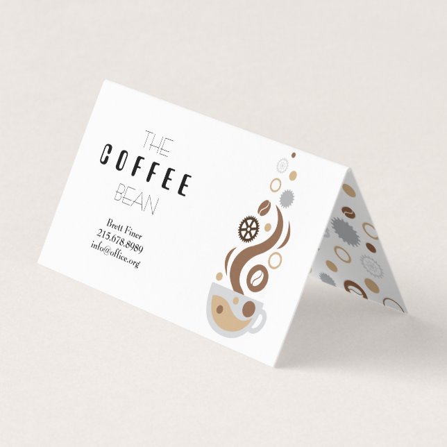 Tarjeta De Visita Coffee Bean Technology Science Business Card (Anverso)