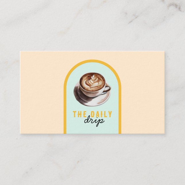 Tarjeta De Visita Coffee Cafe Business Card (Anverso)