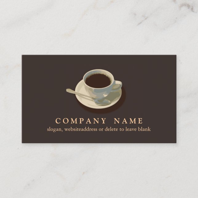 Tarjeta De Visita Coffee Cup Business Card (Anverso)