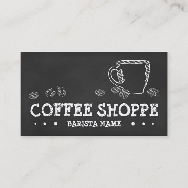 TARJETA DE VISITA COFFEE CUP CHALK (Anverso)