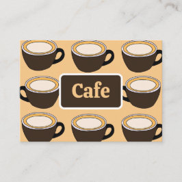 Tarjeta De Visita Coffee Cup Pattern Cafe
