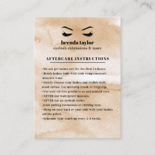 Tarjeta De Visita Coffee Glam Eyelash Browbar Instrucciones para el
