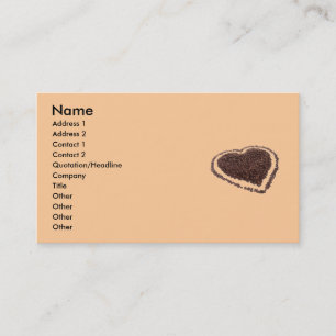 Tarjeta De Visita Coffee Heart Business Card