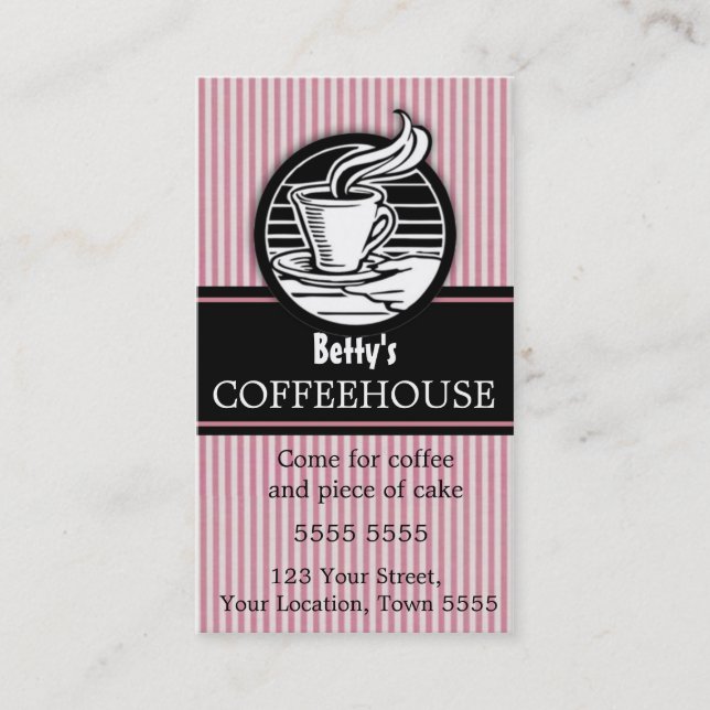 Tarjeta De Visita Coffee House Business Card (Anverso)