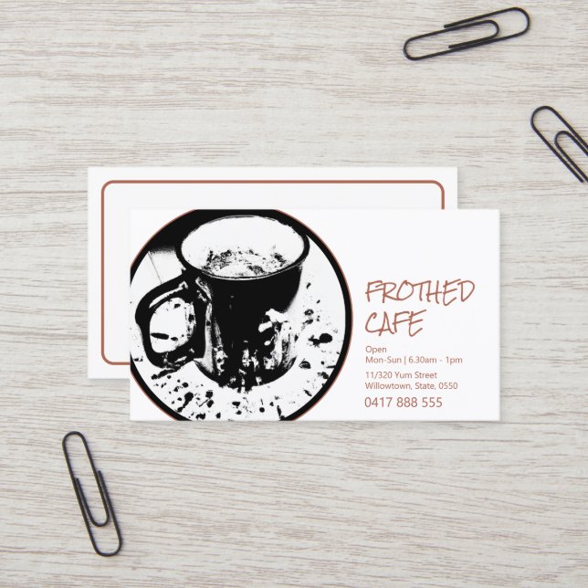 Tarjeta De Visita Coffee Mug Business Card (Anverso/Reverso In Situ)