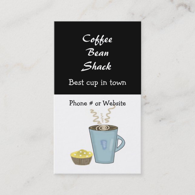 Tarjeta De Visita Coffee Mug y Muffin Business Card (Anverso)