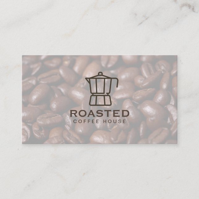 Tarjeta De Visita Coffee Pot Beans (Anverso)