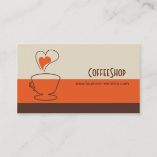 Tarjeta De Visita Coffee Shop Business Card
