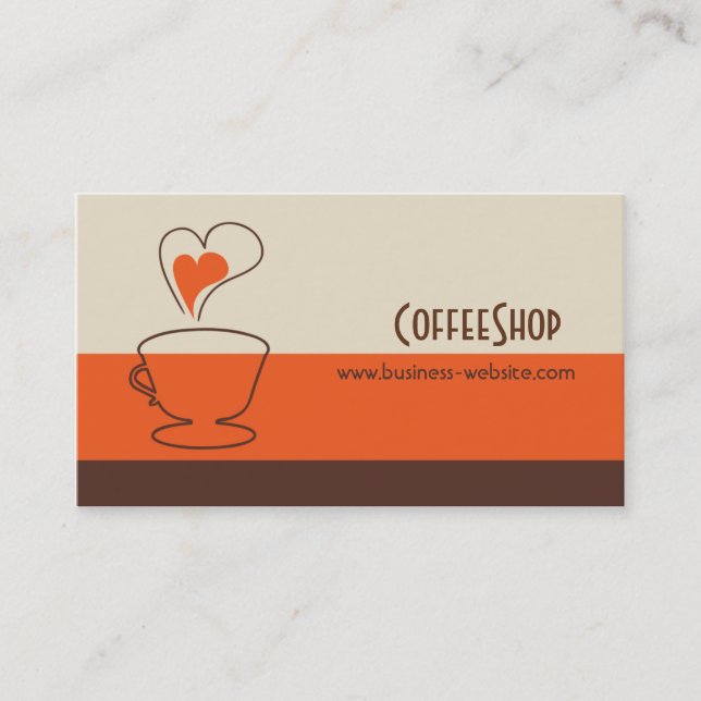Tarjeta De Visita Coffee Shop Business Card (Anverso)